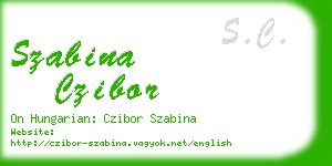 szabina czibor business card